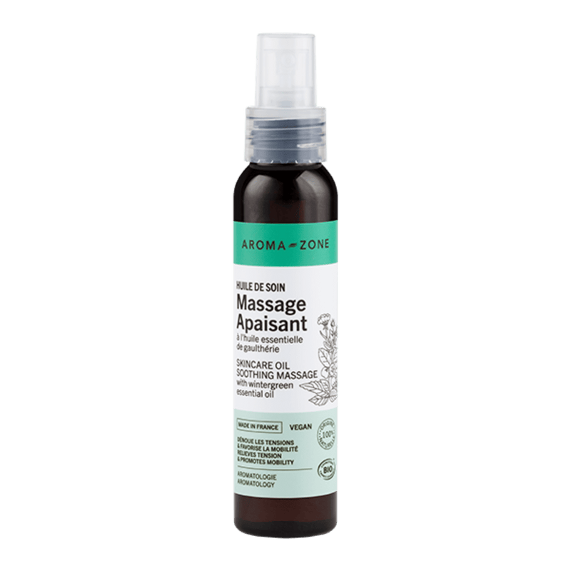 Huile de massage corporelle bio apaisante