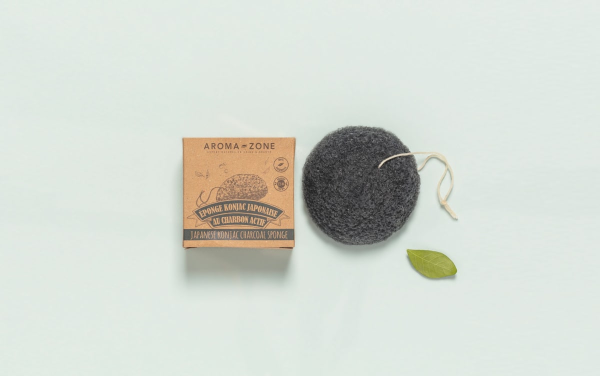 Pure Konjac with Bincho Charcoal Face Sponge
