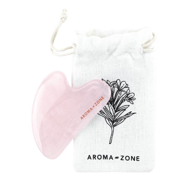 Pink quartz Gua Sha facial accessory
