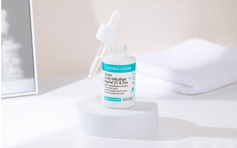 Sérum concentré à l'acide salicylique d'origine végétale 2 % et zinc
