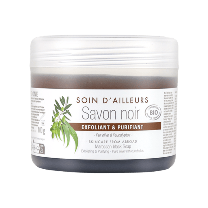 Organic eucalyptus black soap - face and body scrub