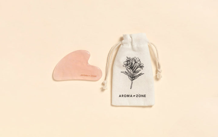 Pink quartz Gua Sha facial accessory